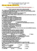 Đề cương ôn tập kiểm tra giữa học kì II môn Sinh học Lớp 12 - Năm học 2019-2020